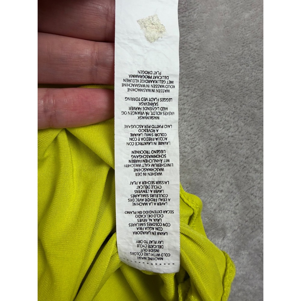 Fabletics Martha Tunic Tank Top S Neon Green Side Tie Asymmetrical Activewear - Picture 9 of 9